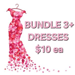 BUNDLE 3+ DRESSES ONLY $10 each (+ BUNDLE DISCOUNT, BUY MORE,  SAVE MORE)